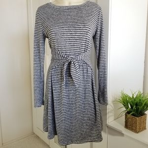 Francesca's Alya Striped Long Sleeve Dress